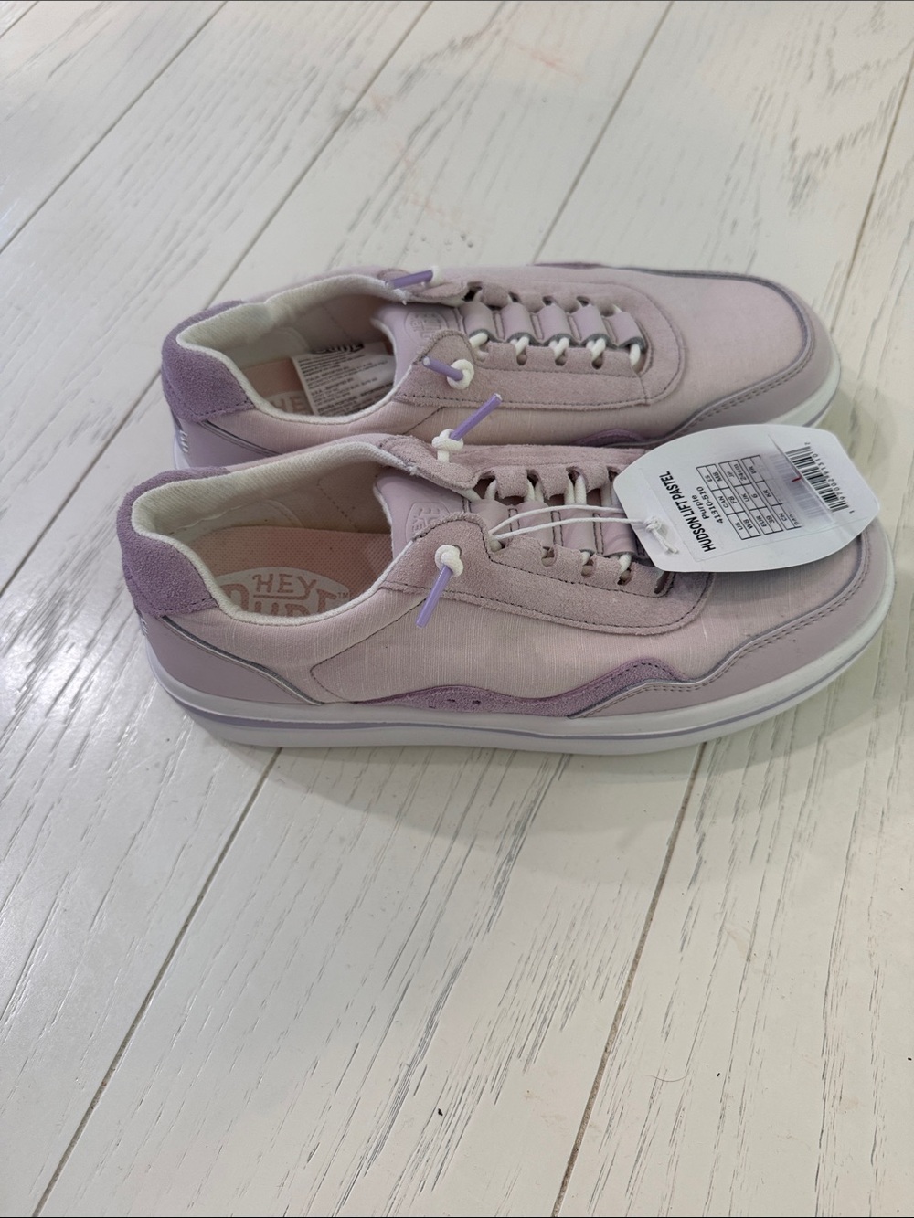 Hey Dude Lavender Low-Top Sneakers